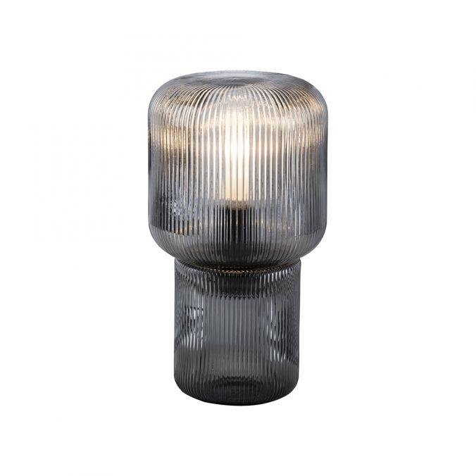 PN 4091-25 MASHI LED stolní lampa kouřová barva, sklo, šedá, pr.15cm, vypínač - PAUL NEUHAUS