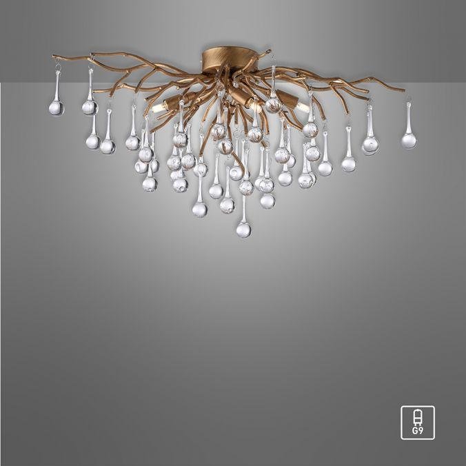PN 8090-11 Stropní svítidlo ICICLE 4x G9 40W š.60cm mosaz - PAUL NEUHAUS (obrázek 4)