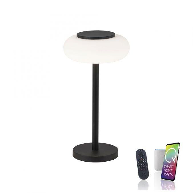 PN 4071-18 Q ETIENNE LED stolní lampa, Smart Home, černá, stmívatelná, kruhová ZigBee 2700-5000K - PAUL NEUHAUS