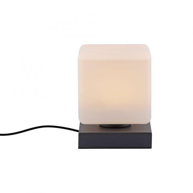 PN 4036-13 DADOA LED stolní lampa, antracit, tvar kostky, dotykový stmívač, nadčasový design 3000K - PAUL NEUHAUS
