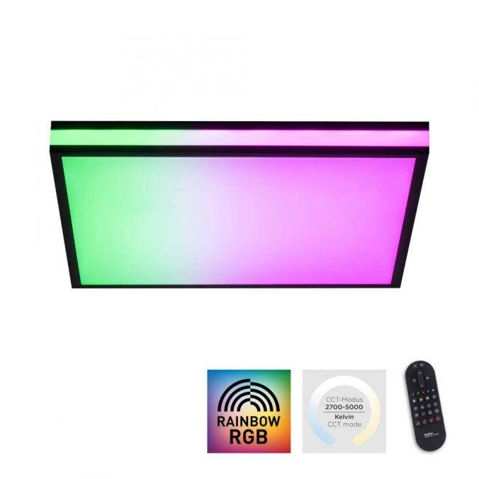 LD 14110-18 MARIO BLAC LED stropní svítidlo 45x45, černá, hranaté, RGB Dreamcolor, stmívatelné, panel RGB+2700-5000K - LEUCHTEN DIREKT / JUST LIGHT