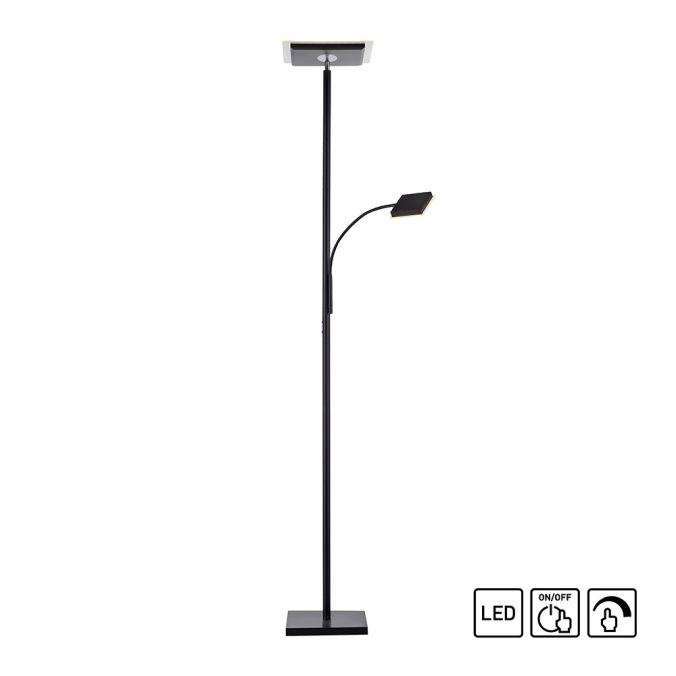 LD 11710-18 HANS LED stojací svítidlo, černá, stmívatelné, čtecí lampa, osvětlení stropu 3000K - LEUCHTEN DIREKT / JUST LIGHT