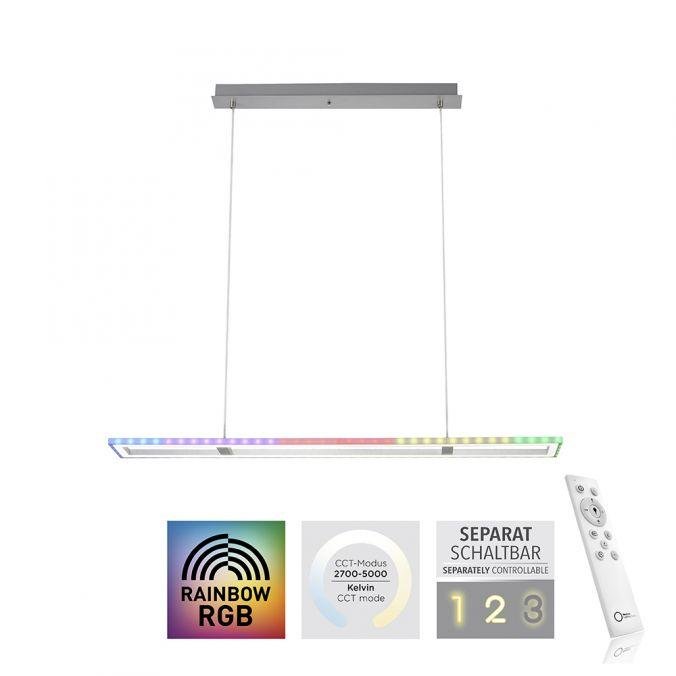 LD 14638-55 FELIX60 LED závěsné svítidlo, stříbrná barva, stmívatelné, Rainbow RGB, paměťová funkce RGB+2700-5000K - LEUCHTEN DIREKT / JUST LIGHT