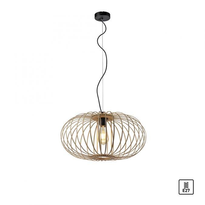 LD 11409-79 RACOON LED závěsné svítidlo přírodní dřevo 1 ramenné ellipsenförmig Hängežárovka - LEUCHTEN DIREKT / JUST LIGHT