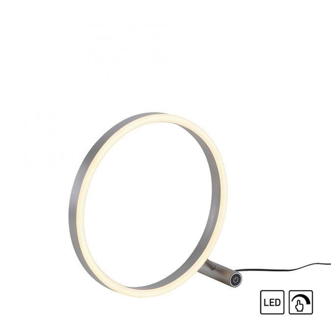 LD 15390-95 RITUS LED stolní lampa hliník, kruhová, pr.30cm, dotykový stmívač, Switchmo, teplá bílá 3000K - LEUCHTEN DIREKT / JUST LIGHT