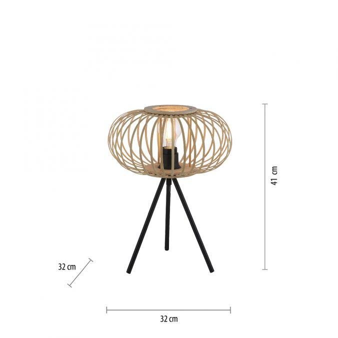 LD 11435-79 RACOON Stolní lampa, E27 pro LED žárovku, dřevo - LEUCHTEN DIREKT / JUST LIGHT (obrázek 6)