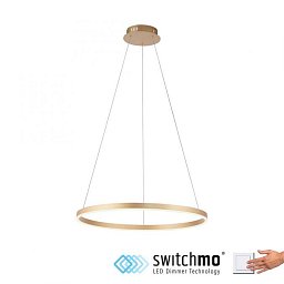 Obrázek pro produkt RITUS LED závěsné svítidlo matná mosaz kruhové pr.60cm stmívatelné Switchmo teplá bílá krokově stmívatelné 3000K - LEUCHTEN DIREKT / JUST LIGHT