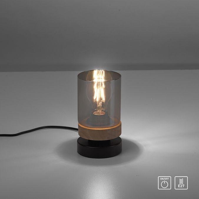 LD 11310-18 PASQUAL Stolní lampa, kouřové sklo, dřevo, E27 - LEUCHTEN DIREKT / JUST LIGHT (obrázek 7)