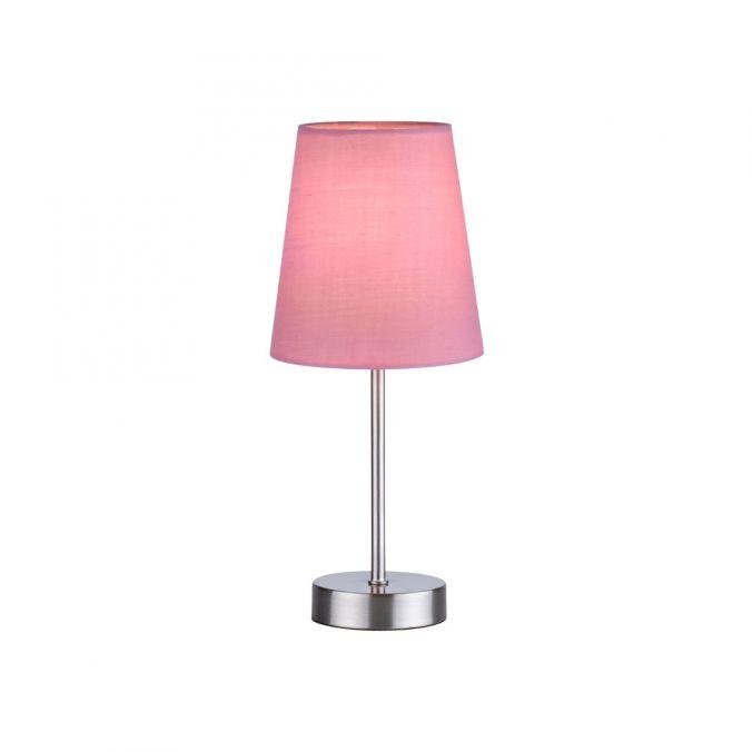LD 11680-88 HEINRICH Stolní lampa, růžová, 1x E14 LED, stínidlo, šňůrový vypínač - LEUCHTEN DIREKT / JUST LIGHT