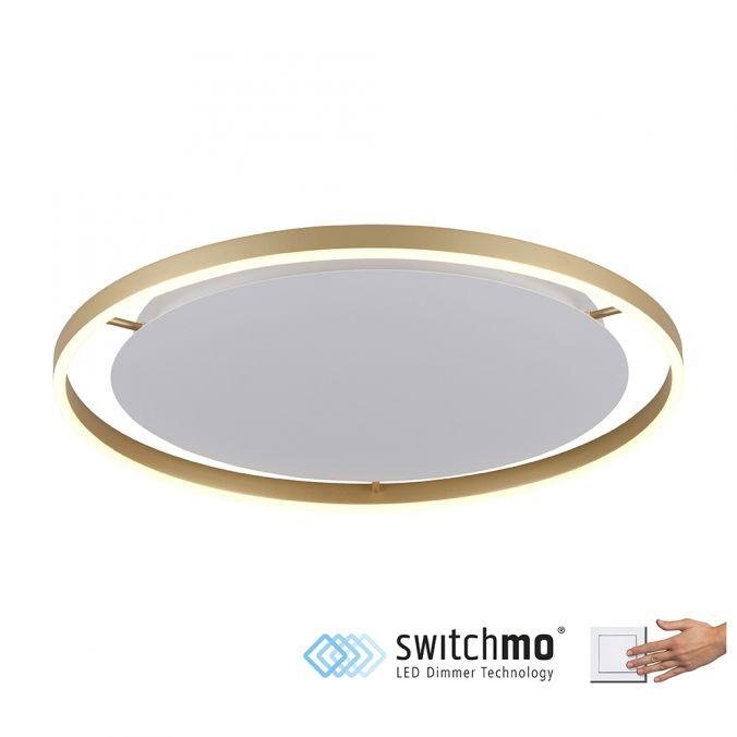 LD 15392-60 RITUS LED stropní svítidlo, matná mosaz, kruhové pr.60cm, stmívatelné, Switchmo, teplá bílá krokově stmívatelné 3000K - LEUCHTEN DIREKT / JUST LIGHT