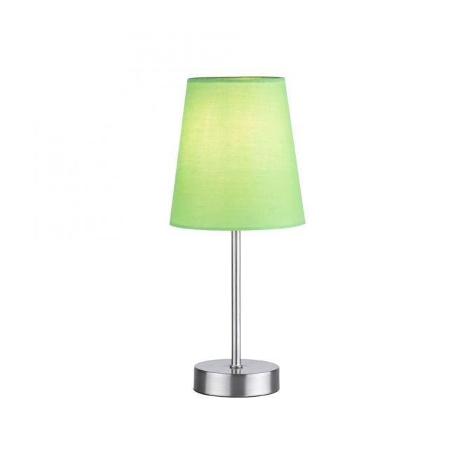 LD 11680-43 HEINRICH Stolní lampa, zelená, 1x E14 LED, stínidlo, šňůrový vypínač - LEUCHTEN DIREKT / JUST LIGHT