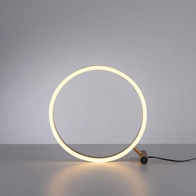 LD 15390-60 RITUS LED stolní lampa, matná mosaz, kruhová, pr.30cm, dotykový stmívač, Switchmo, teplá bílá 3000K - LEUCHTEN DIREKT / JUST LIGHT (obrázek 5)