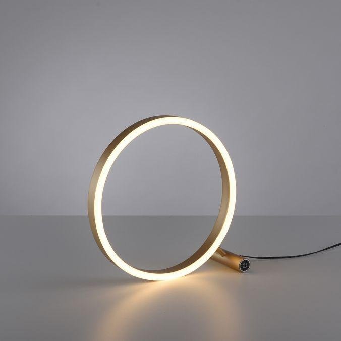 LD 15390-60 RITUS LED stolní lampa, matná mosaz, kruhová, pr.30cm, dotykový stmívač, Switchmo, teplá bílá 3000K - LEUCHTEN DIREKT / JUST LIGHT (obrázek 9)