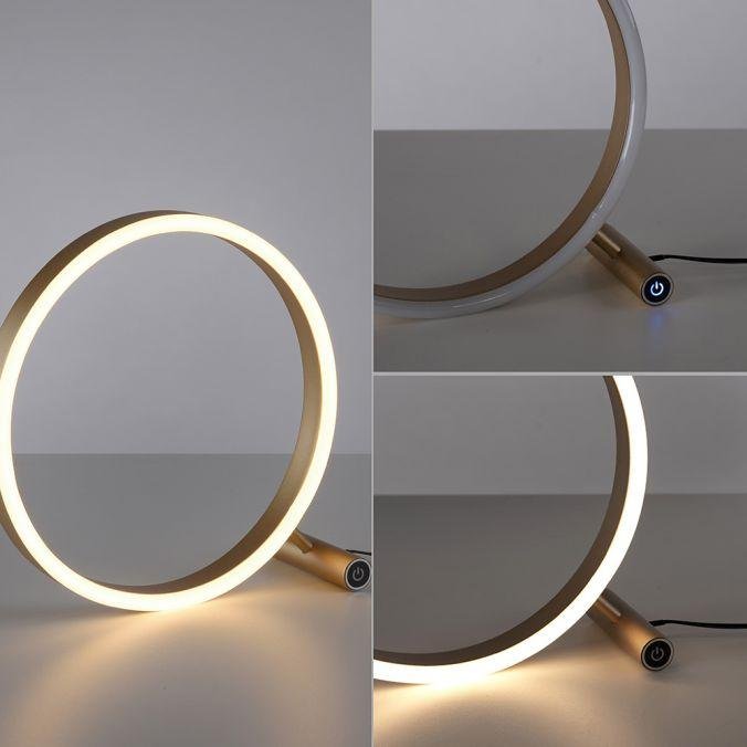 LD 15390-60 RITUS LED stolní lampa, matná mosaz, kruhová, pr.30cm, dotykový stmívač, Switchmo, teplá bílá 3000K - LEUCHTEN DIREKT / JUST LIGHT (obrázek 11)