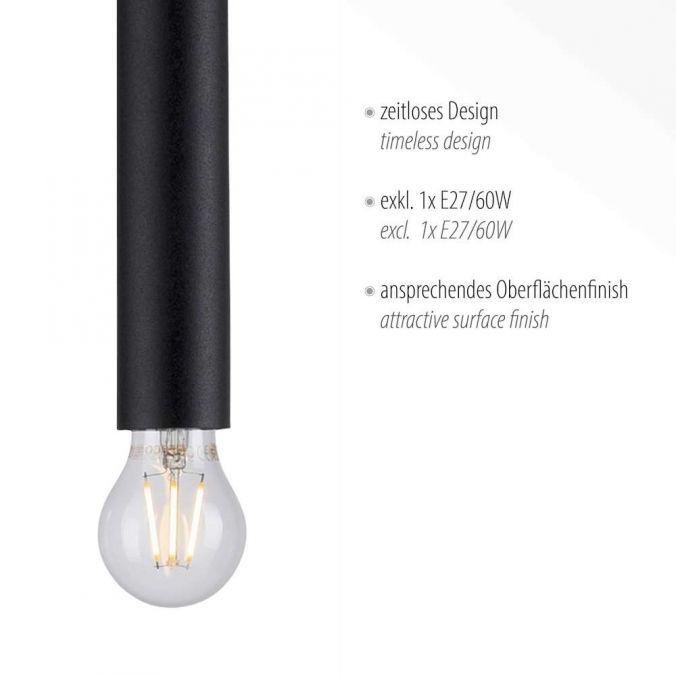 LD 15617-18 BRUNA LED závěsné svítidlo, nadčasové, černá, do interiéru - LEUCHTEN DIREKT / JUST LIGHT (obrázek 3)