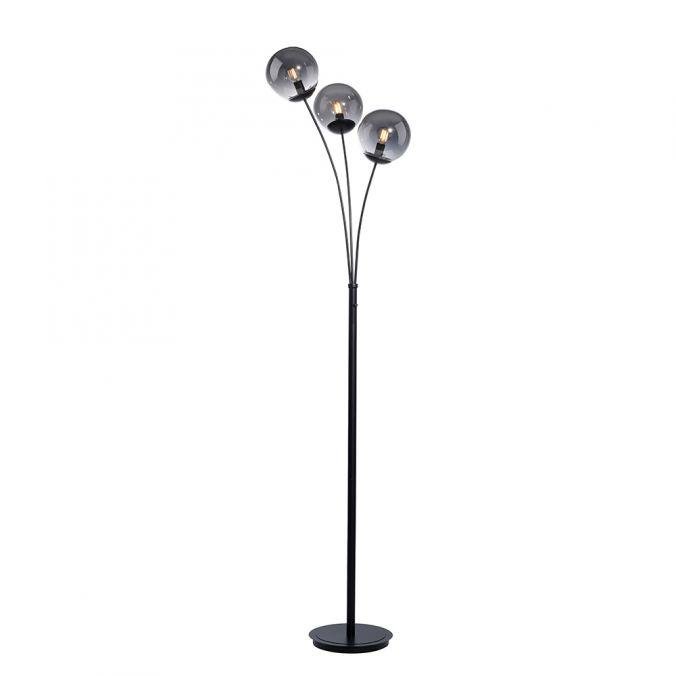 LD 14603-18 BIG WIDOW LED stojací svítidlo 3 ramenné, černá, dekorativní design, hra světla, prohnuté - LEUCHTEN DIREKT / JUST LIGHT