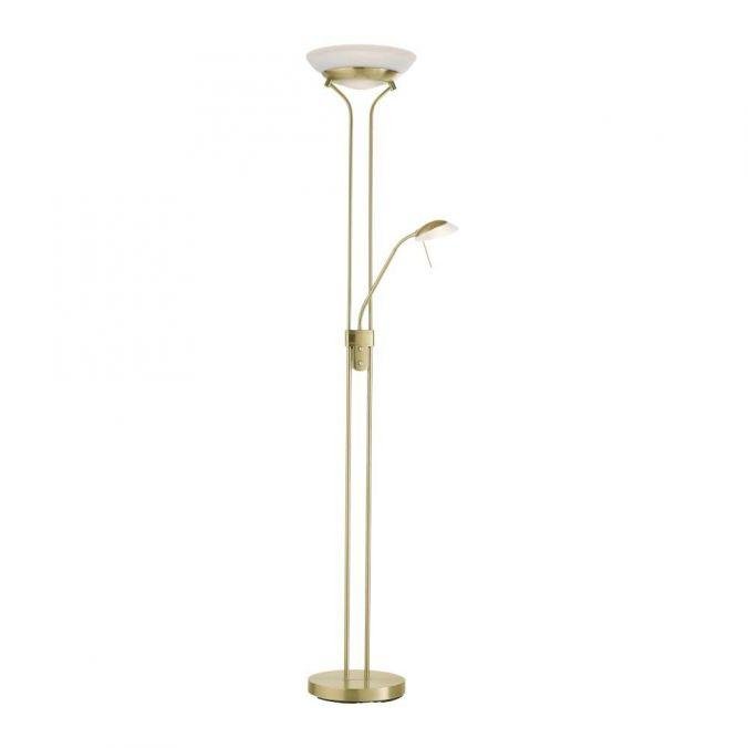 LD 11730-60 ZAHARA LED stojací svítidlo, stmívatelné, otočné, lampa na čtení, matná mosaz, osvětlení stropu 3000K - LEUCHTEN DIREKT / JUST LIGHT