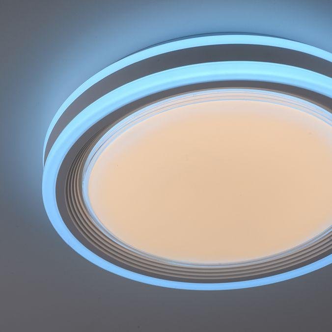 LD 15152-16 SPHERIC LED stropní svítidlo 40x40cm, kruhové, bílé, stmívatelné, hra světla, CCT LED panel RGB+2700-6500 - LEUCHTEN DIREKT / JUST LIGHT (obrázek 8)