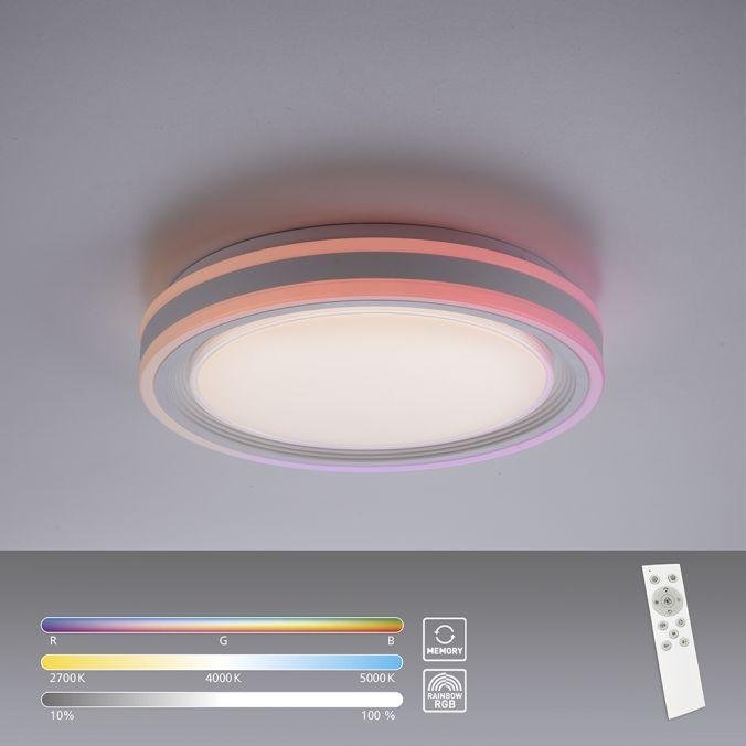 LD 15152-16 SPHERIC LED stropní svítidlo 40x40cm, kruhové, bílé, stmívatelné, hra světla, CCT LED panel RGB+2700-6500 - LEUCHTEN DIREKT / JUST LIGHT (obrázek 9)