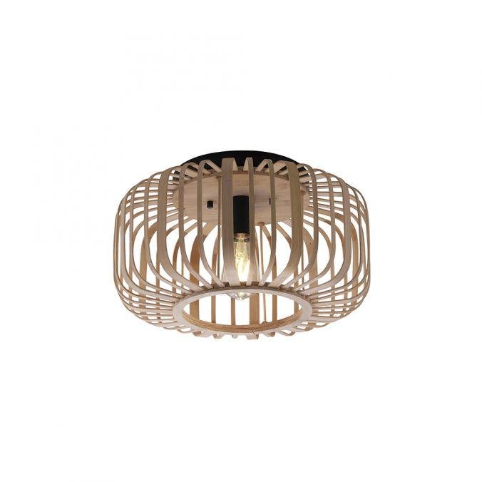 LD 11412-79 RACOON Stropní svítidlo, dřevo, přírodní, kruhové, E27, retro, pr. 42cm - LEUCHTEN DIREKT / JUST LIGHT