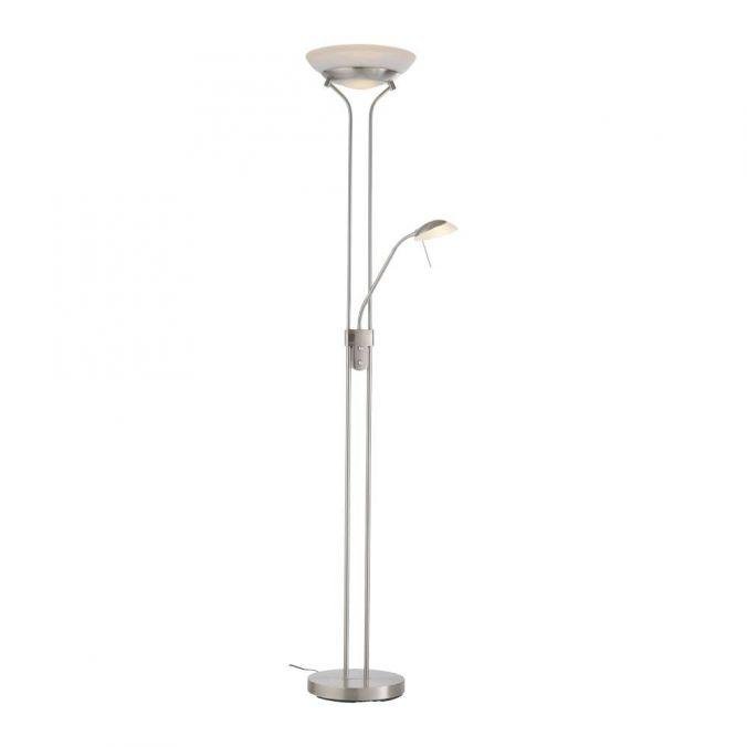 LD 11730-55 ZAHARA LED stojací svítidlo, stmívatelné, otočné, lampa na čtení, stříbrná, osvětlení stropu 3000K - LEUCHTEN DIREKT / JUST LIGHT