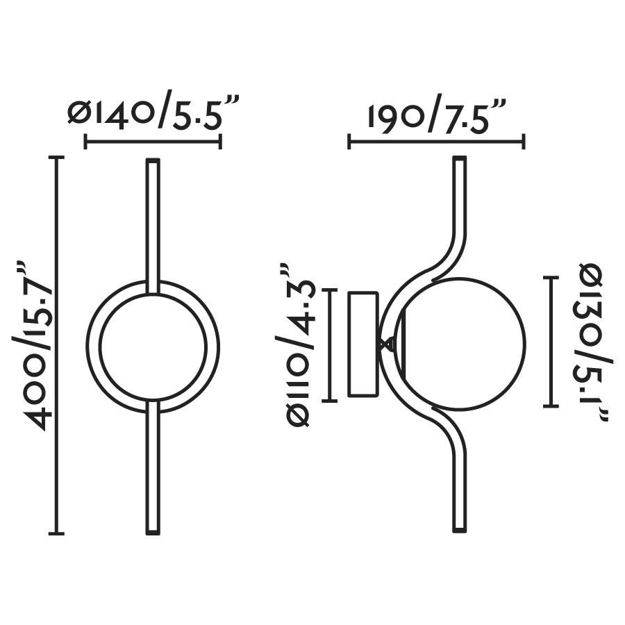 FARO 29695 LE VITA nástěnná lampa, černá - FARO (obrázek 3)