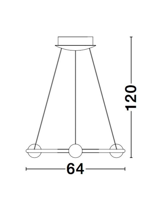 NV 9820600 AKCE - Závěsné svítidlo CELIA stmívatelné saténový zlatý hliník opálové sklo LED 36W 230V 3000K IP20 stmívatelné - NOVA LUCE (obrázek 7)