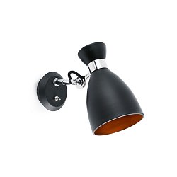 Obrázek pro produkt RETRO nástěnná lampa, černá a měď - FARO