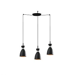 Obrázek pro produkt RETRO 3L závěsné svítidlo, černá a měď - FARO