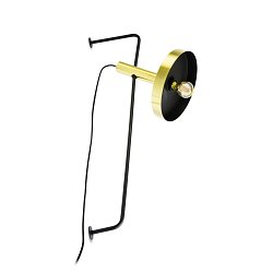 Obrázek pro produkt WHIZZ nástěnná lampa, zlatá/černá - FARO