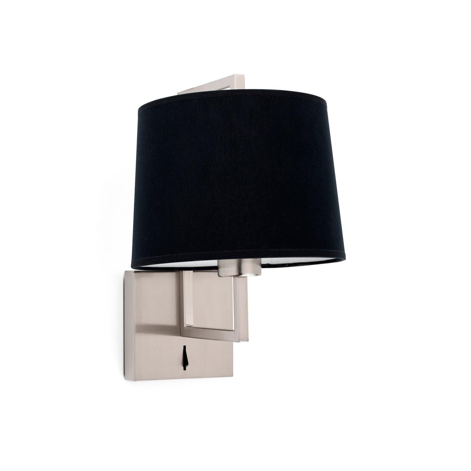Levně FARO 20170-03 FRAME nástěnná lampa, nikl/černá - FARO