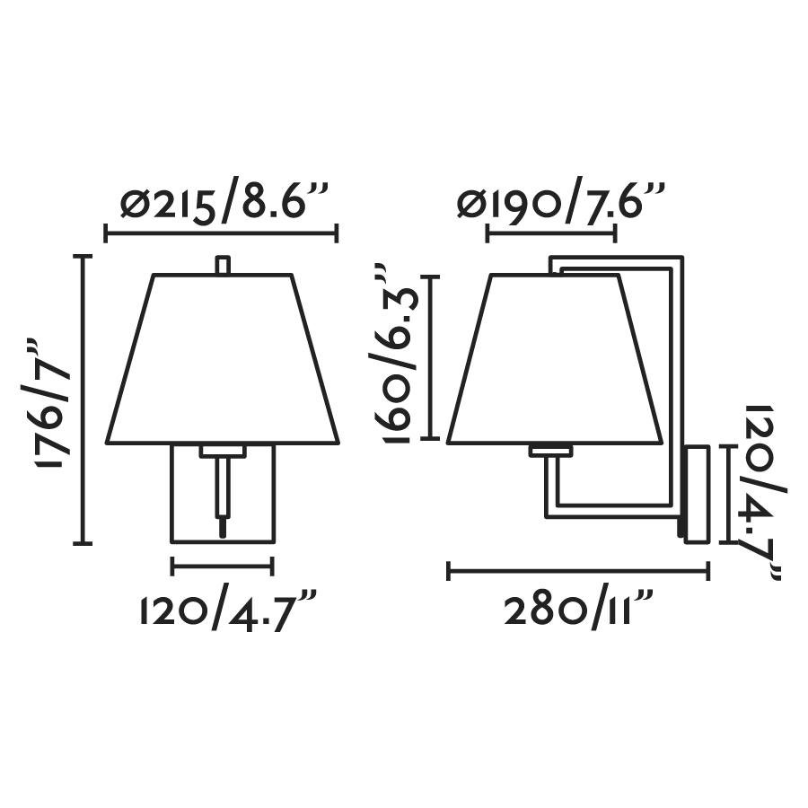 FARO 20170-03 FRAME nástěnná lampa, nikl/černá - FARO (obrázek 3)