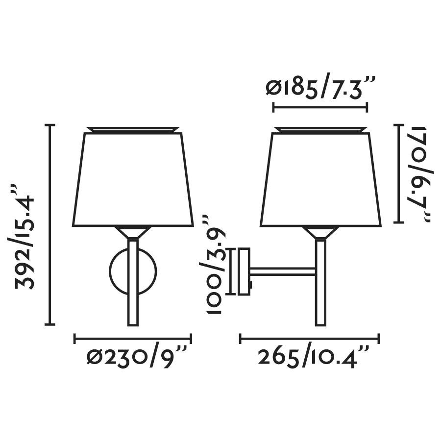 FARO 20301-93 SAVOY nástěnná lampa, černá - FARO (obrázek 3)