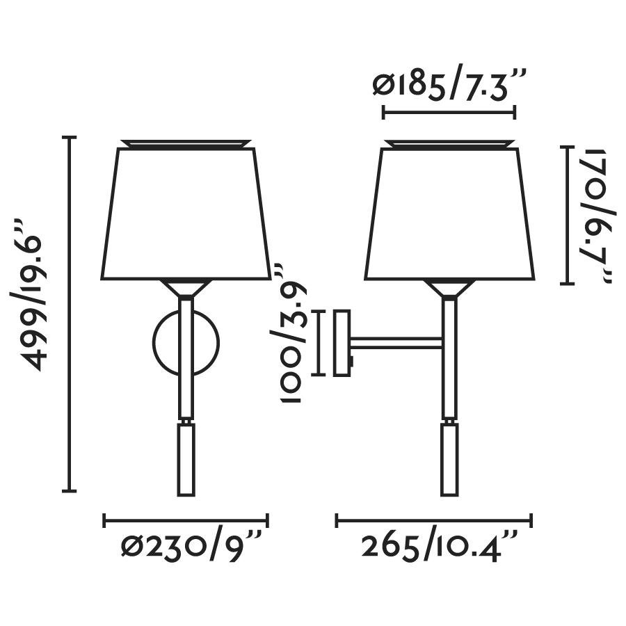 FARO 20303-93 SAVOY nástěnná lampa, černá, se čtecí lampičkou - FARO (obrázek 3)