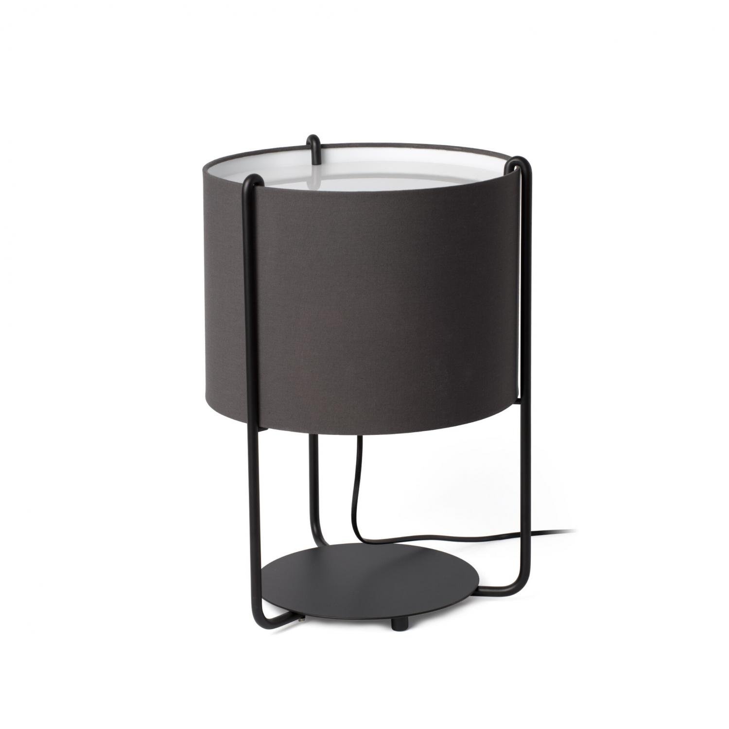 Levně FARO 24020-32 DRUM černá/šedá stolní lampa - FARO