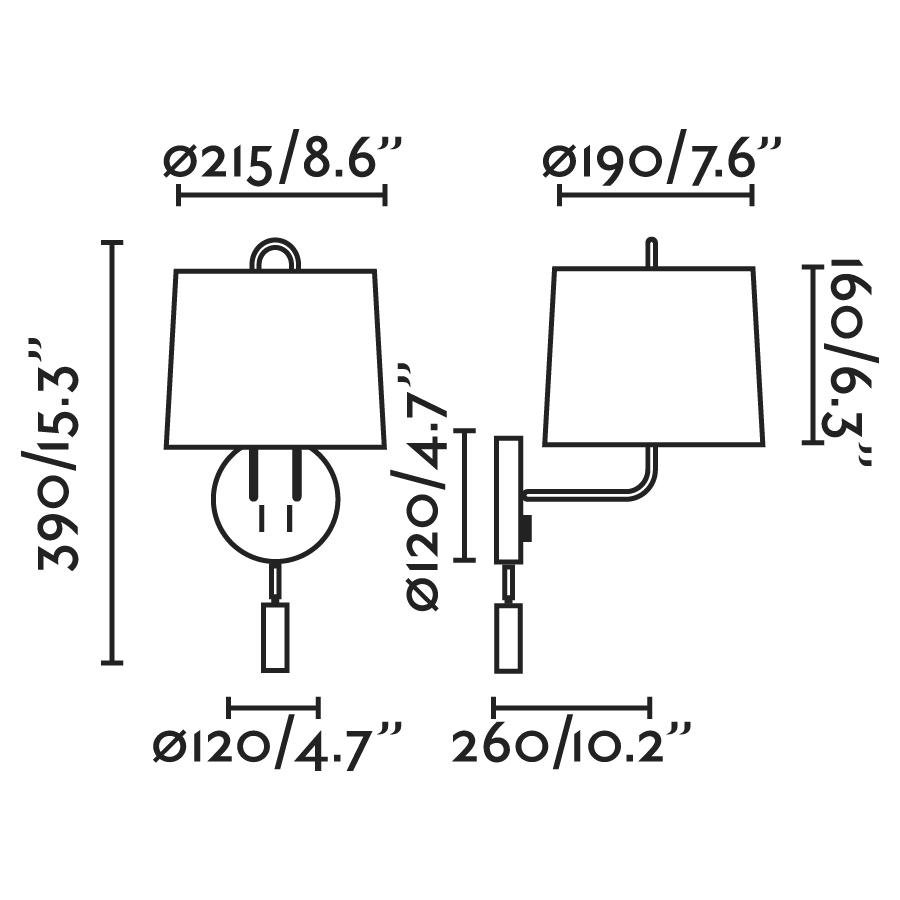 FARO 24033-01 MONTREAL nástěnná lampa, chrom/bílá, se čtecí lampičkou - FARO (obrázek 3)
