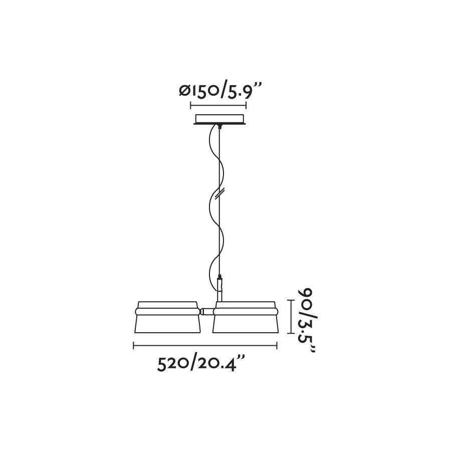 FARO 29397 LOOP závěsné svítidlo jasan - FARO (obrázek 3)