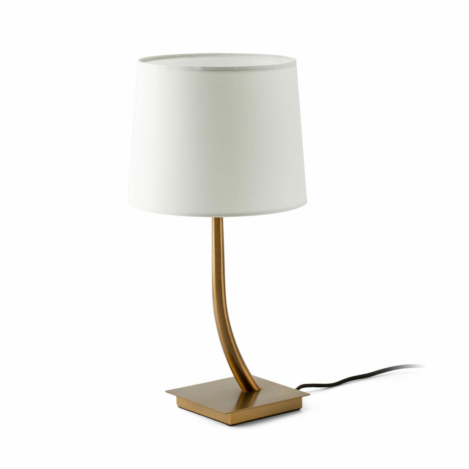 Levně FARO 29685-04 REM bronzová/bílá stolní lampa - FARO