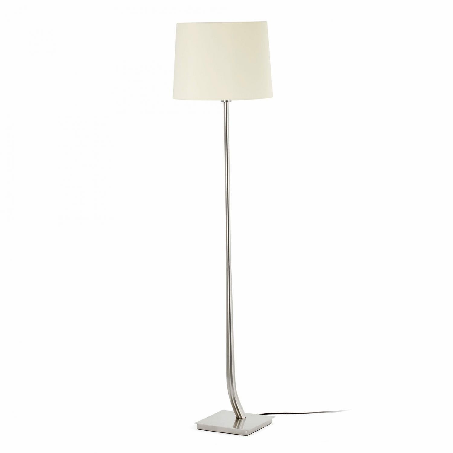 Levně FARO 29686-08 REM matný nikl/béžová stojací lampa - FARO