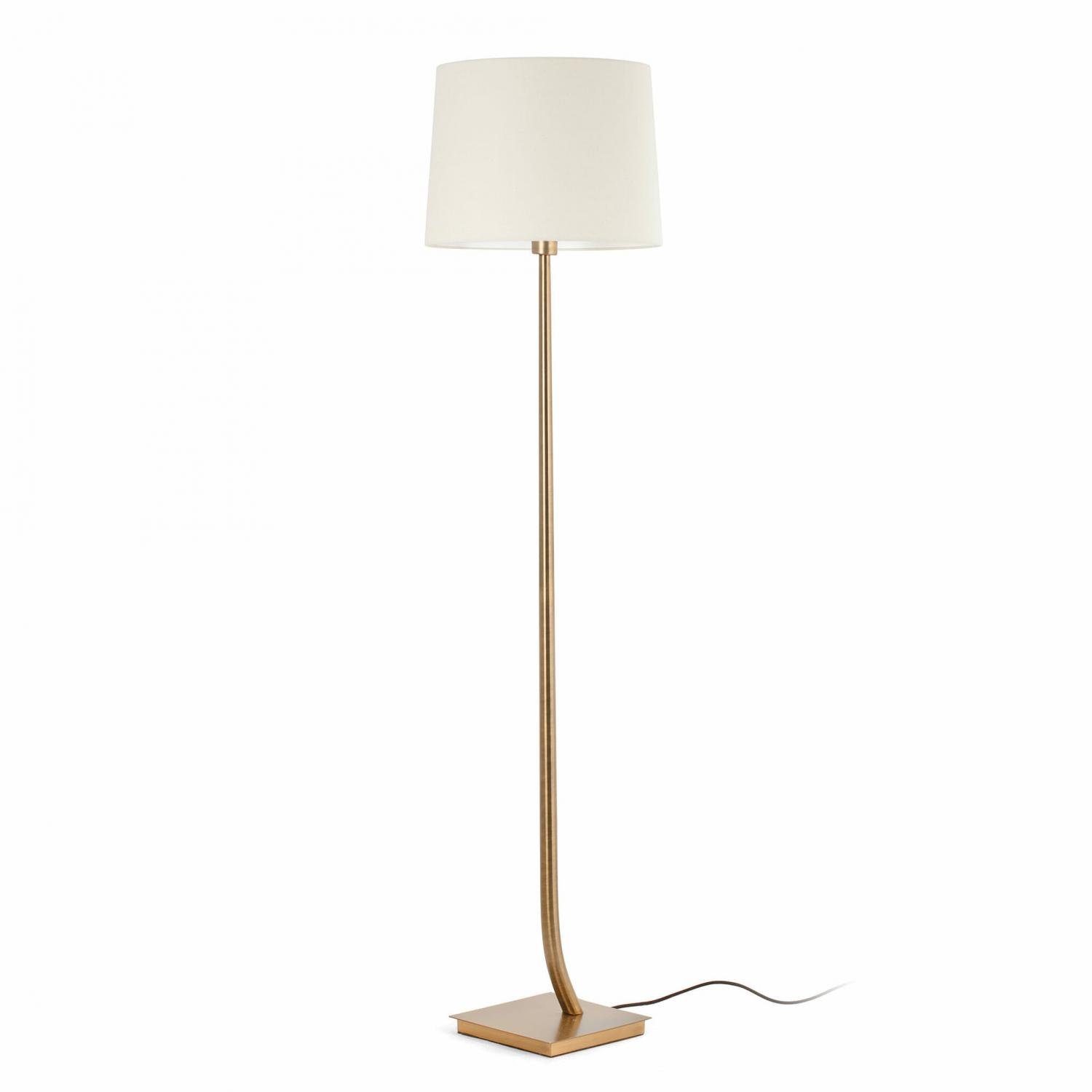 Levně FARO 29687-08 REM bronzová/béžová stojací lampa - FARO