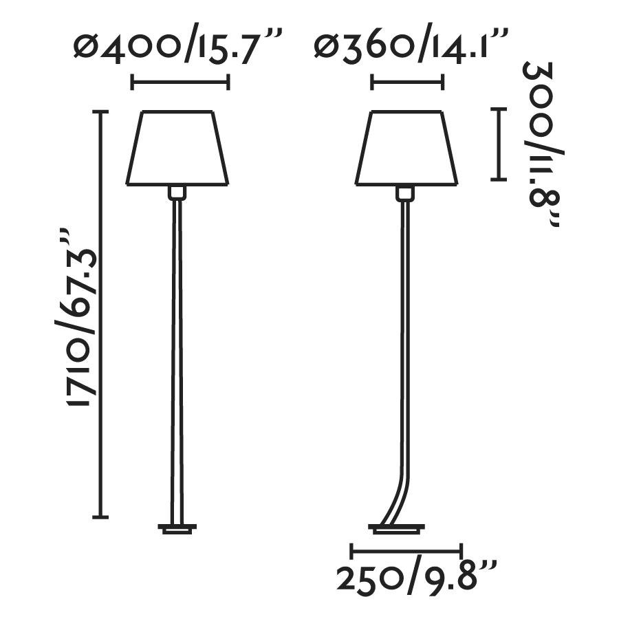 FARO 29687-08 REM bronzová/béžová stojací lampa - FARO (obrázek 2)