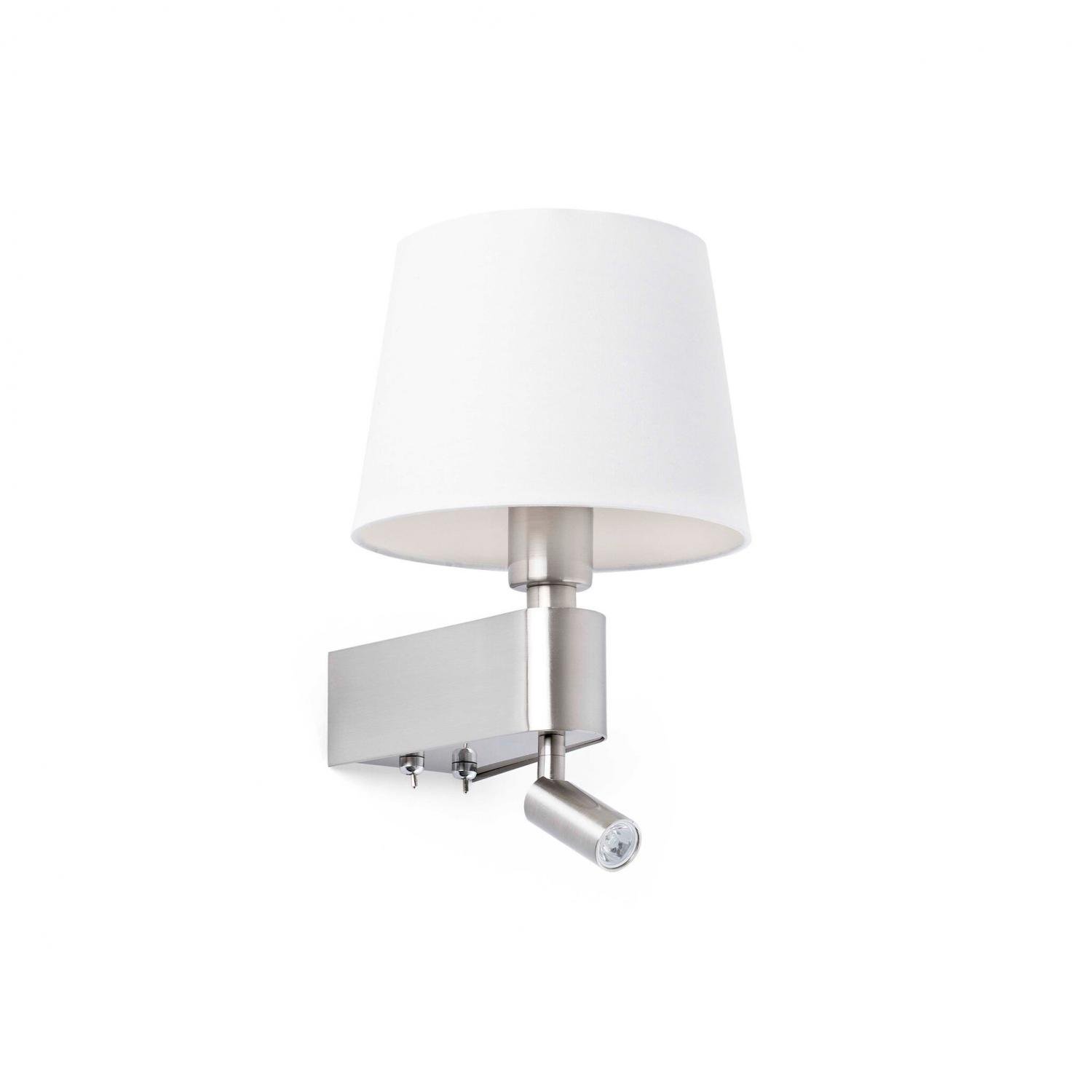 Levně FARO 29976 ROOM nástěnná lampa, bílá, se čtecí lampičkou - FARO