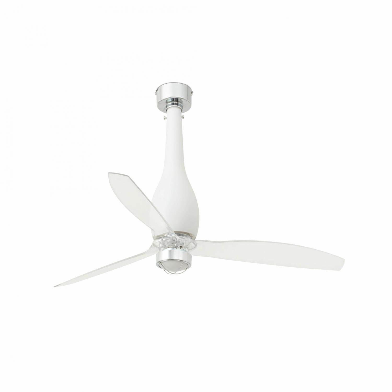 FARO 32001-9 ETERFAN M LED, bílá/transparentní, stropní ventilátor s DC motorem - FARO