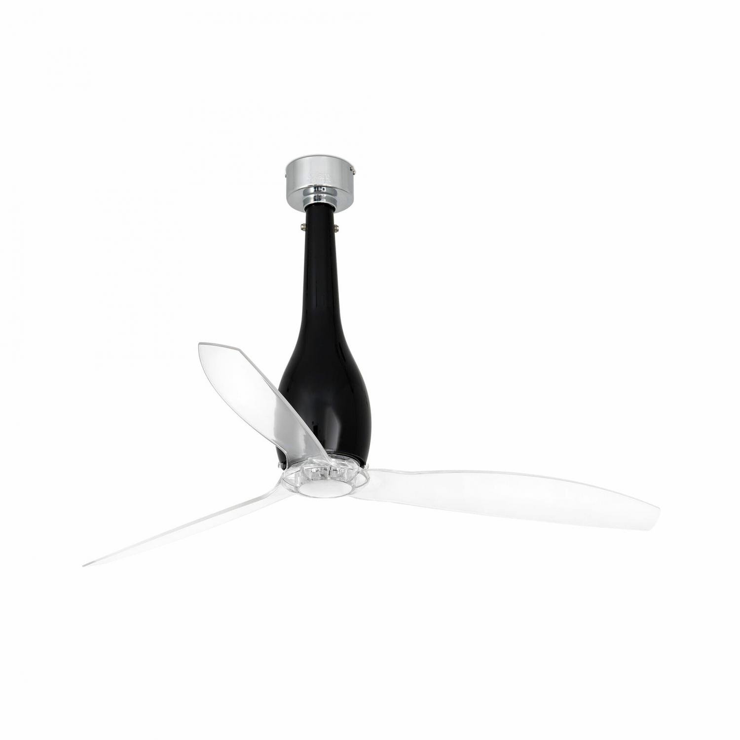 FARO 32002 ETERFAN M, černá/transparentní, stropní ventilátor s DC motorem - FARO