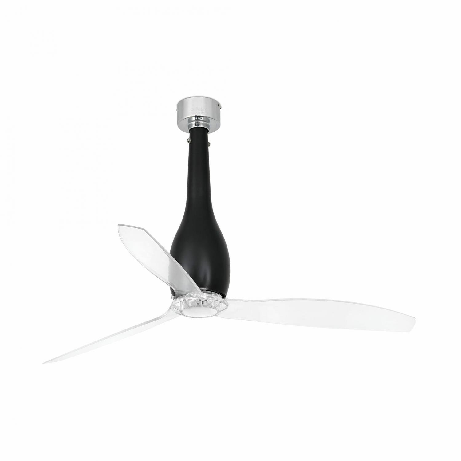 FARO 32003 ETERFAN, černá/transparentní, stropní ventilátor s DC motorem - FARO