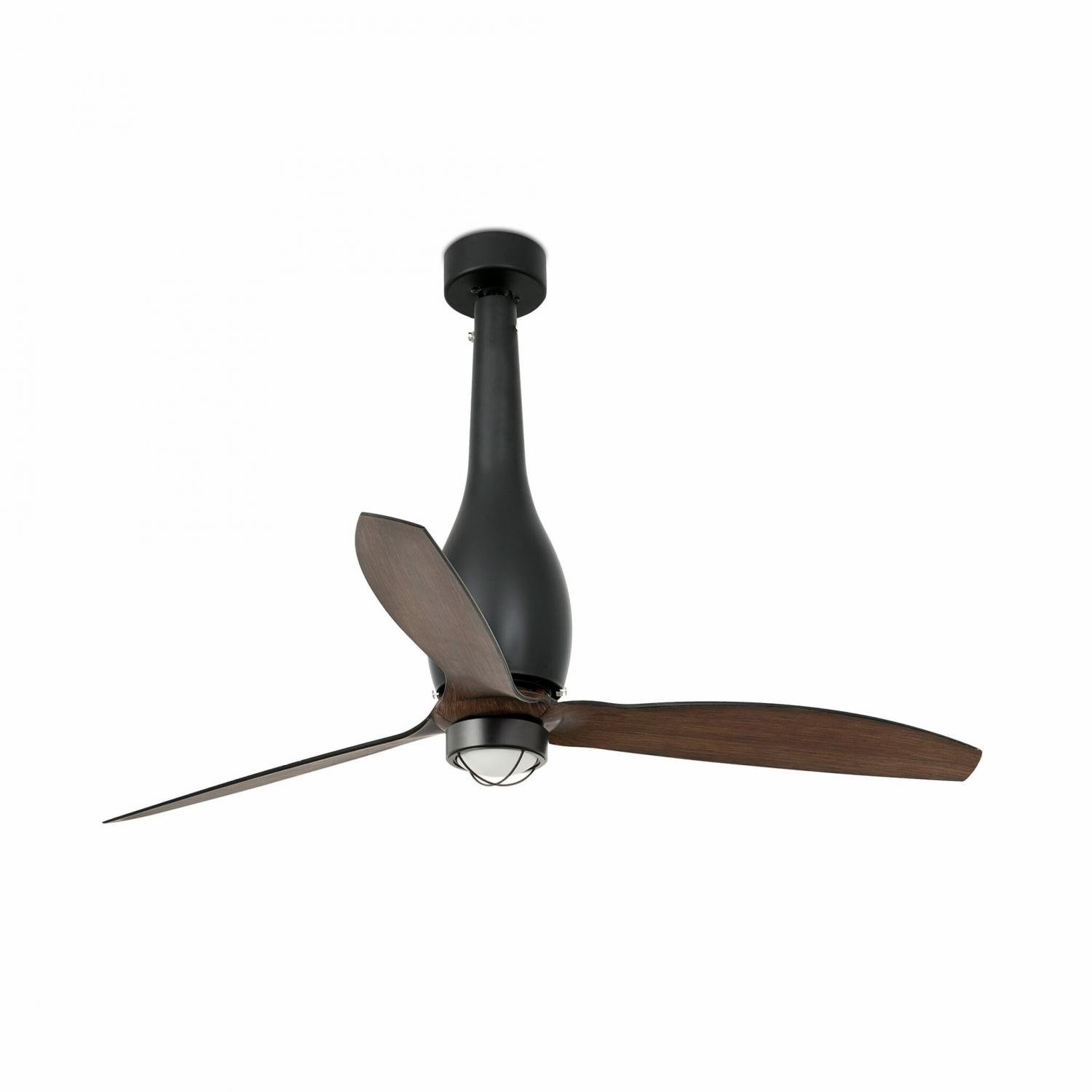 FARO 32004-10 ETERFAN M LED, černá/dřevo, stropní ventilátor s DC motorem - FARO