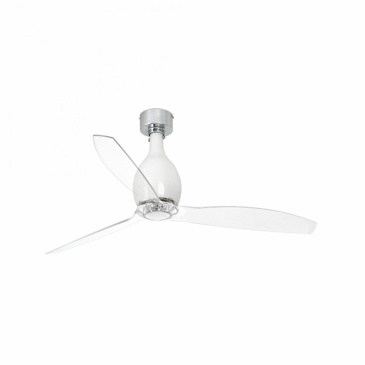 FARO 32020 MINI ETERFAN M, bílá/transparentní, stropní ventilátor s DC motorem - FARO