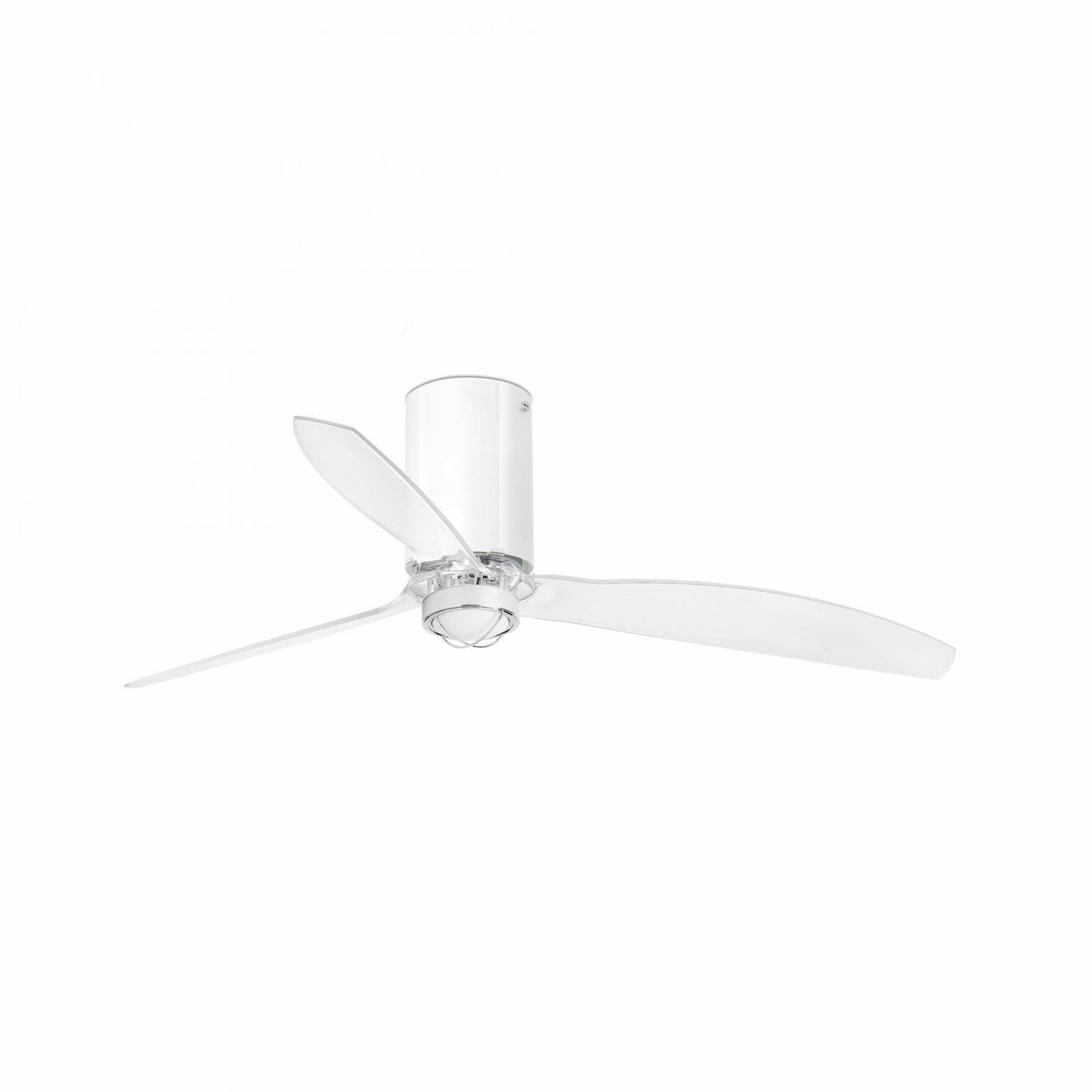 FARO 32038-9 MINI TUBE FAN M LED, bílá/transparentní, stropní LED ventilátor s DC motorem - FARO
