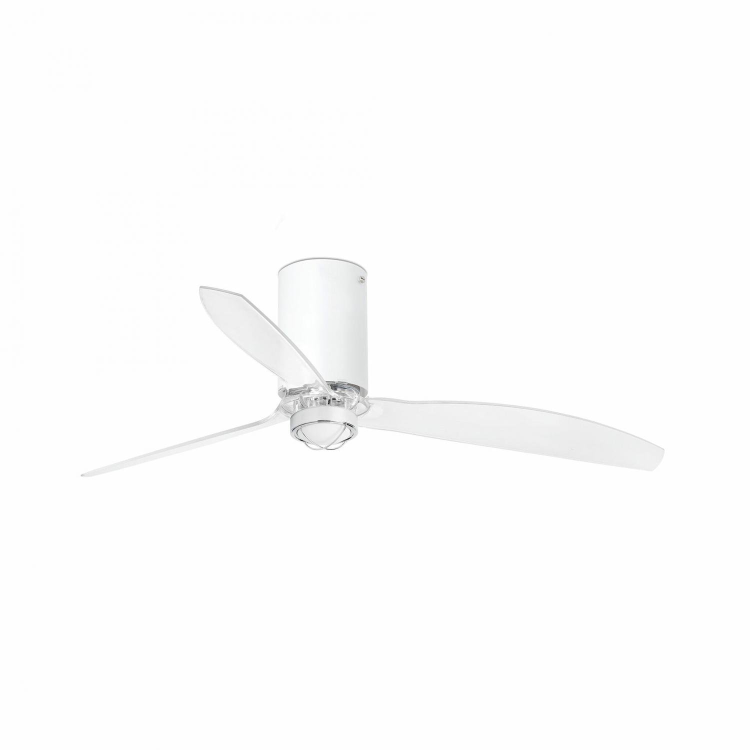 FARO 32039-9 MINI TUBE FAN M LED, bílá/transparentní, stropní LED ventilátor s DC motorem - FARO