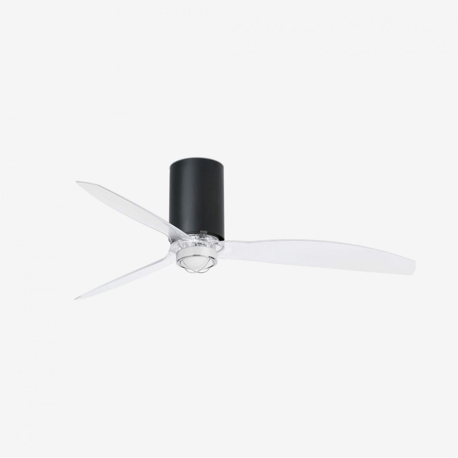 FARO 32041-10 MINI TUBE FAN M LED, černá/transparentní, stropní LED ventilátor s DC motorem - FARO (obrázek 2)